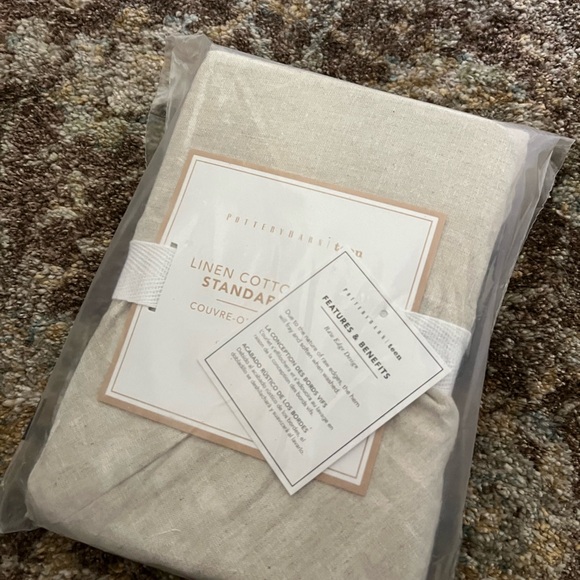 Pottery Barn Linen Cotton Ruffle Duvet Cover Twin - new - with Linen pillow sham - Picture 7 of 7